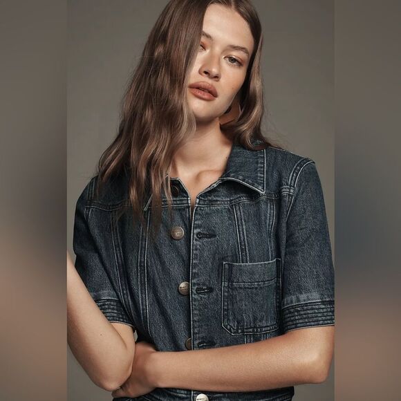 NEW Anthropologie Seventy + Mochi Elodie Denim Jumpsuit Size 2 - Picture 8 of 16